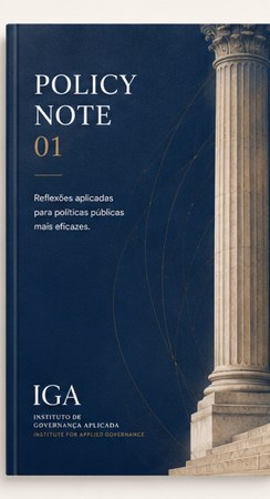 Capa Policy Note 01 — Instituto de Governança Aplicada