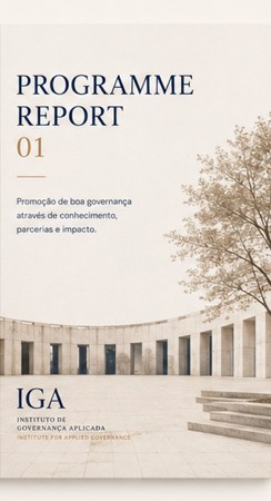 Capa Programme Report 01 — Instituto de Governança Aplicada